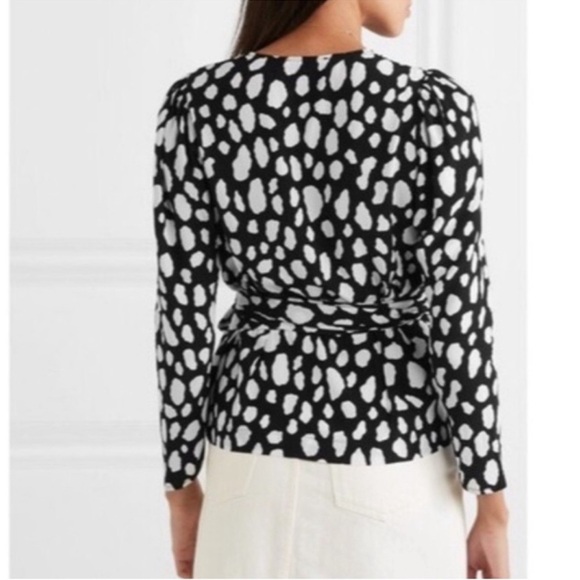 Maje Losimio Wrap Top Size 2= Size Medium - Picture 14 of 14